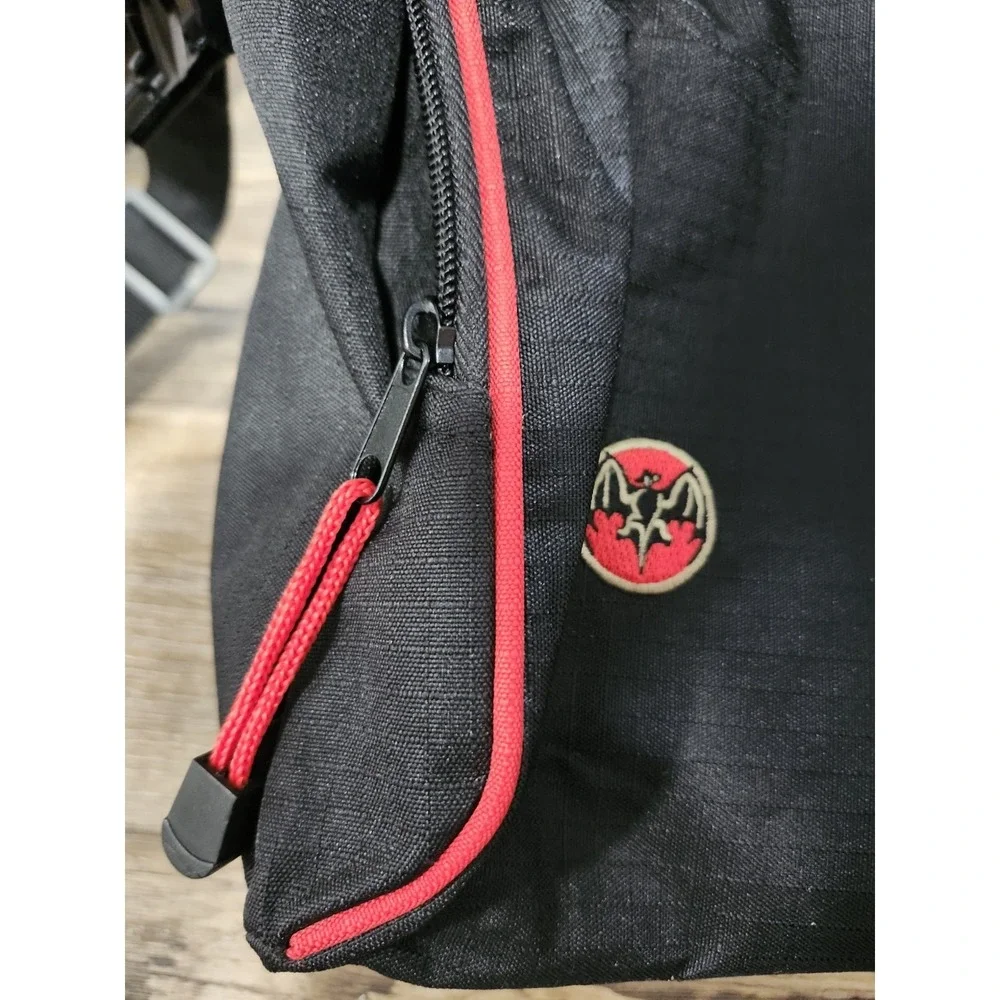 Baccardi Rum Travel Duffle Bag Black Red Ripstop 18 x 14 x 9 Promotional Promo